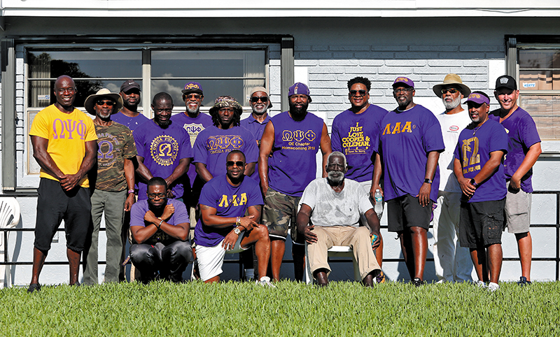 Fraternity brothers provide senior caregivers with curb appeal